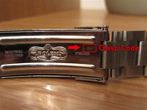 rolex clasp e07|rolex bracelet clasp codes.